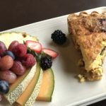 Quiche and fruit